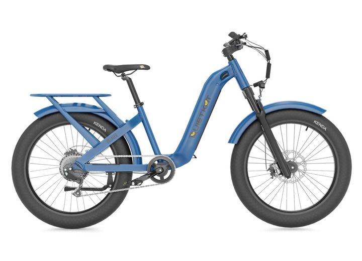 QuietKat 2022 Villager 5.0 E-Bike - 500W, 16" Frame, Classic Blue